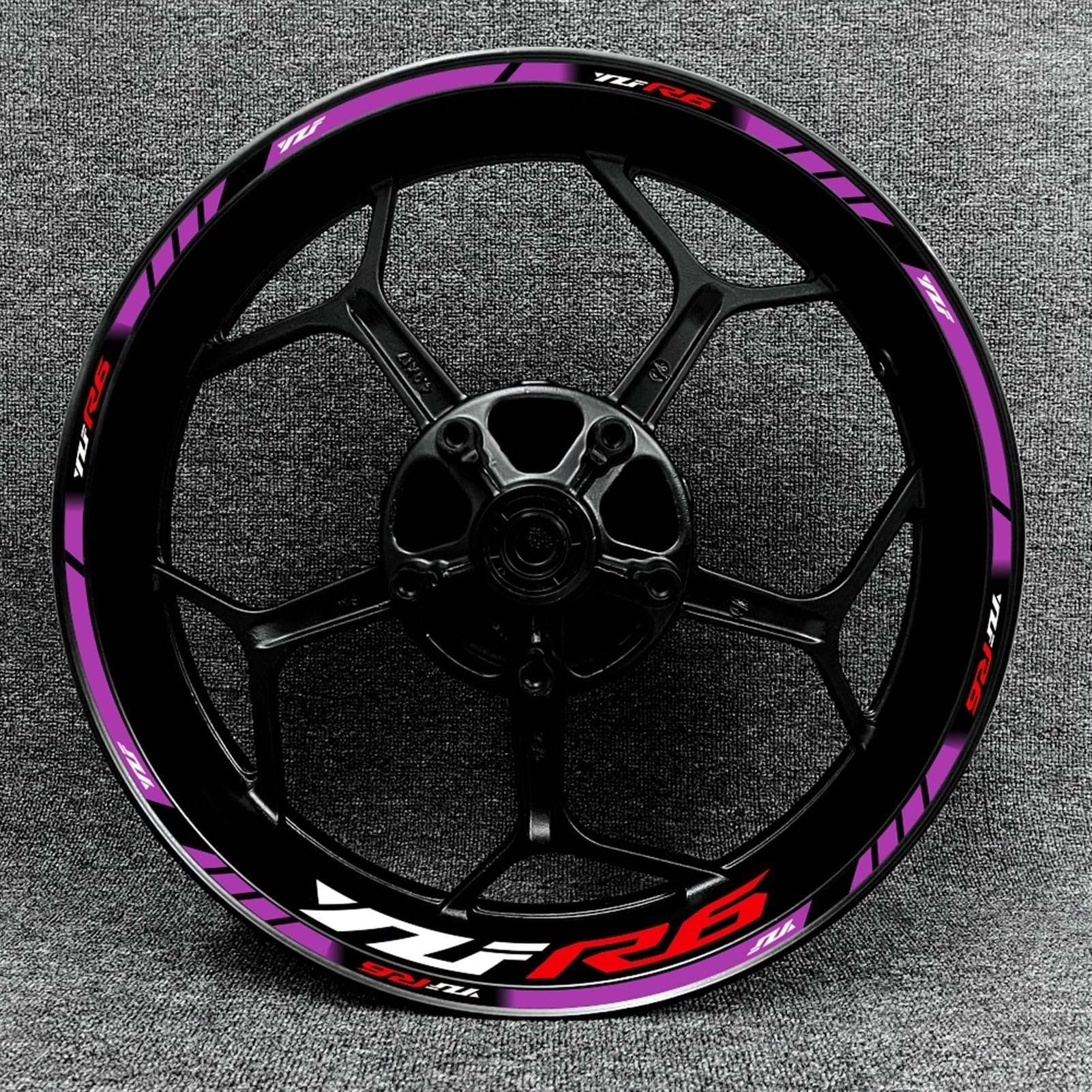 Motorcycle Racing Equipment Accessories Wheel Tire Rim Adhesive Reflective Decal Sticker for Yamaha YZF R6 Decorative(Color13)