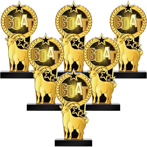 6 Pcs Goat Trophy Award Funny Goat Office Awards Goat Award for Boss League Coworkers Friends Champion Mom Dad Work Winner Adults Employee Appreciation Recognition Gift