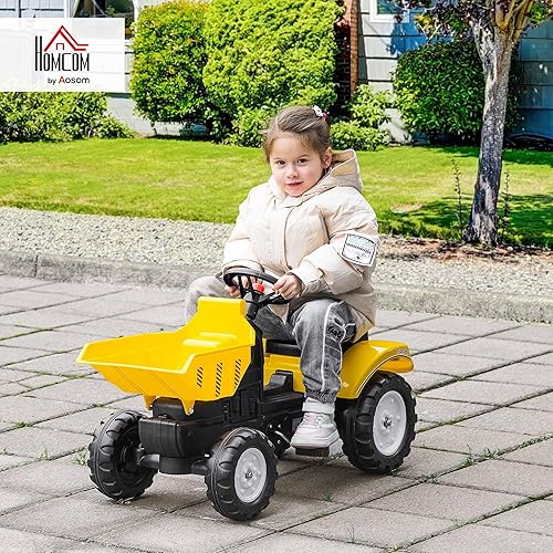 Miniatura 2 de Aosom Excavadora de Montar con Cubo de Control Manual, Carro de Pedales Tractor Sin Motor, Juego de Simulación con Avance y Retroceso, para Edades