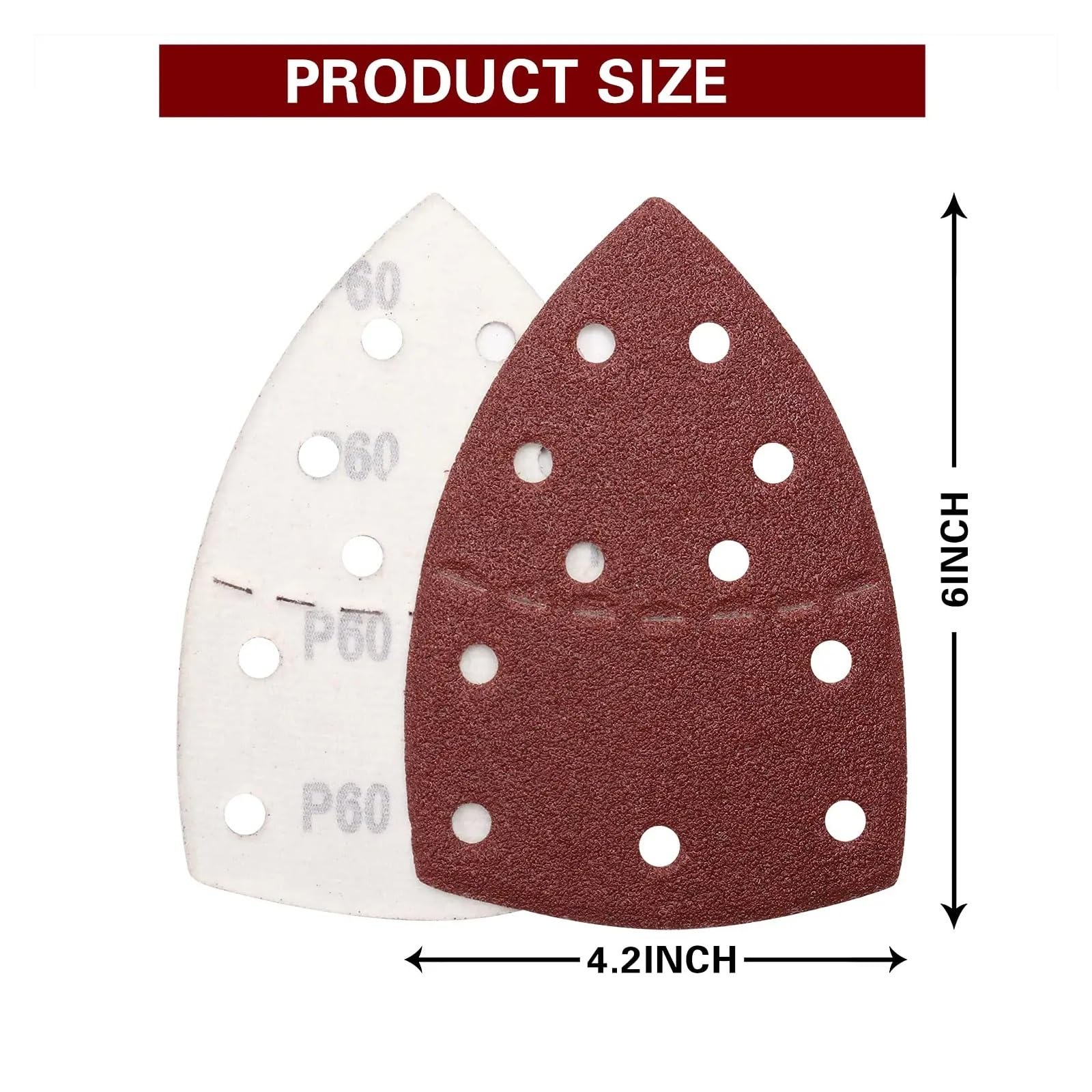 Carta Vetrata Carta abrasiva Mouse 105X150 mm, con gancio e passante, grana 40/60/80/120/180/240/320, for lucidare legno, plastica, pelle