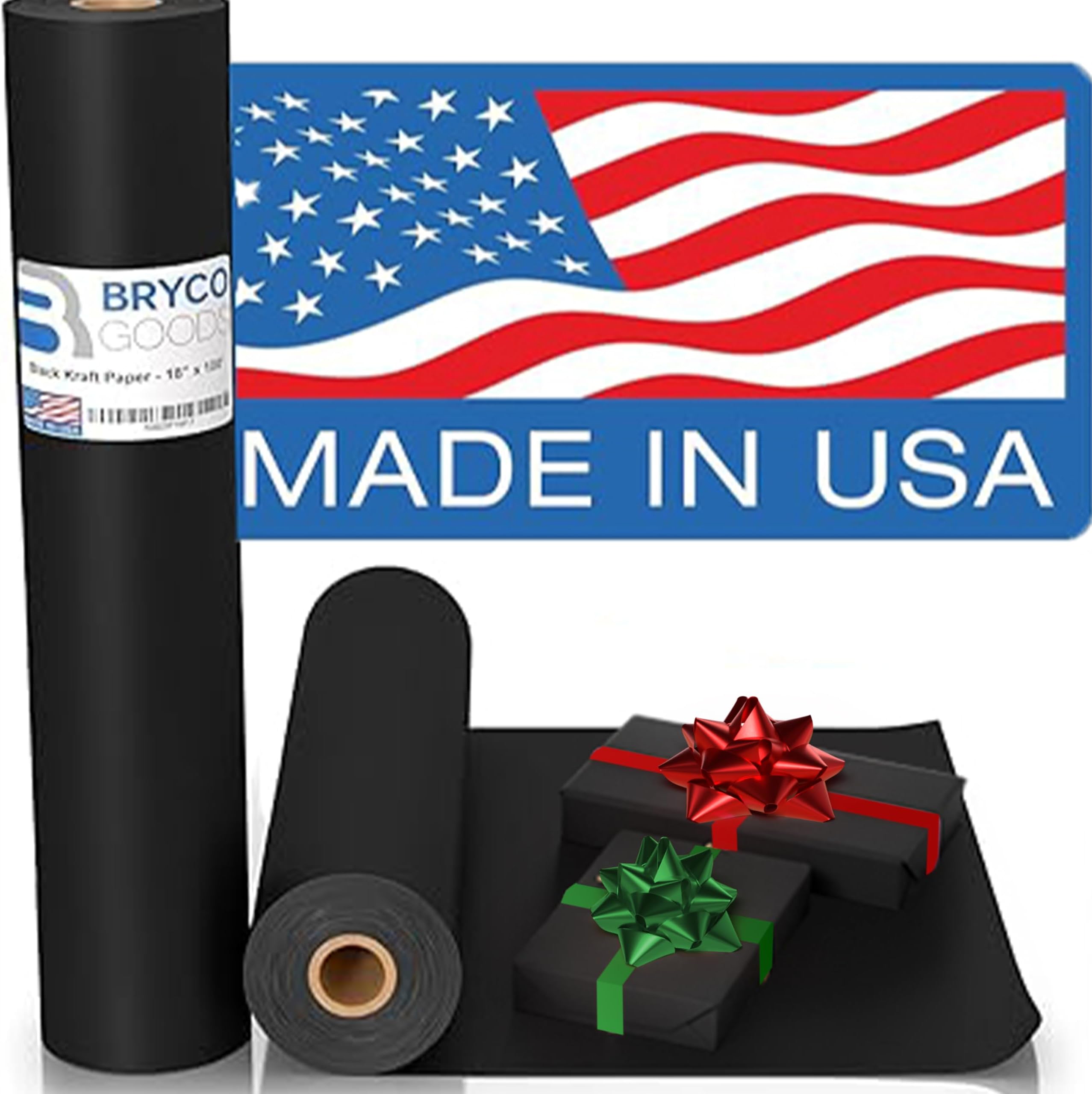 Papersaurus Black Kraft Paper Roll Black Wrapping Paper