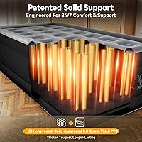 Vista 2 de Colchón de aire individual con bomba integrada, colchón inflable elevado de 18 pulgadas, colchón inflable en 2 minutos, colchón de aire individual