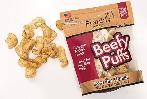 Miniatura 2 de Frankly Venison Beefy Puffs 100 % hecho en Estados Unidos, paquete de 5 onzas