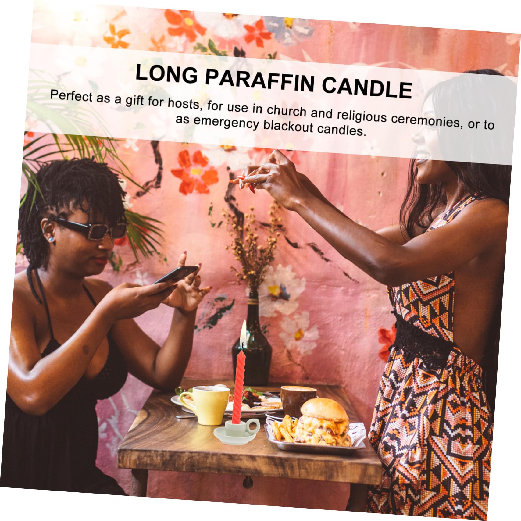 Velas Rojas Clásicas de Parafina 10 Pulgadas, 12 Piezas | Larga Forma Cónica, Acabado Elegante, para Ceremonias y Fiestas Temáticas, Ambiente Cálido y Romántico