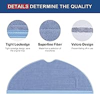 Vista 3 de 4 almohadillas de repuesto para aspiradora Roborock T7S T7S Plus S7S7MaxV, S7 MaxV Plus, paño reutilizable para pisos duros, repuesto húmedo
