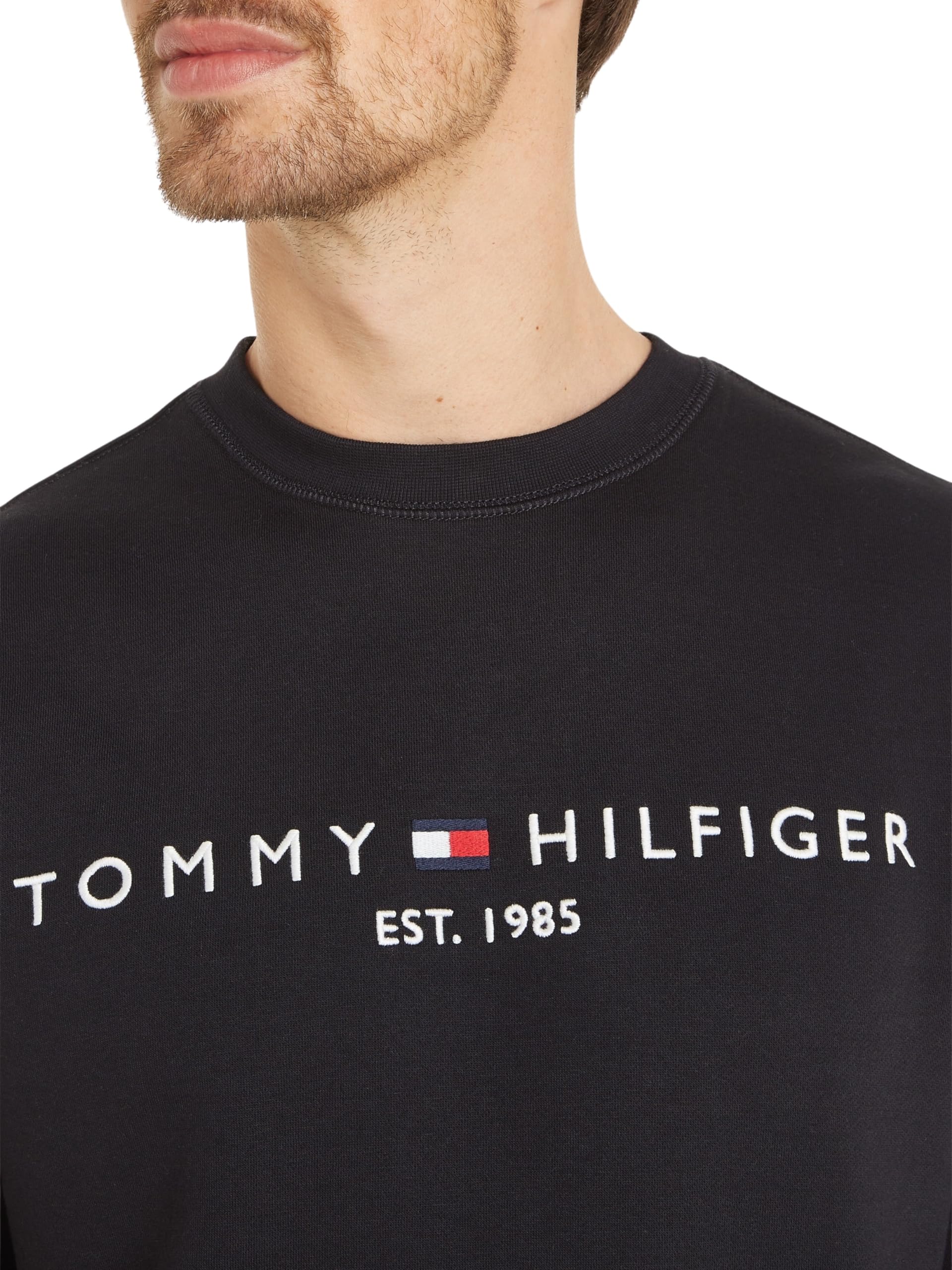 Tommy Hilfiger Felpa Uomo Tommy Logo senza Cappuccio