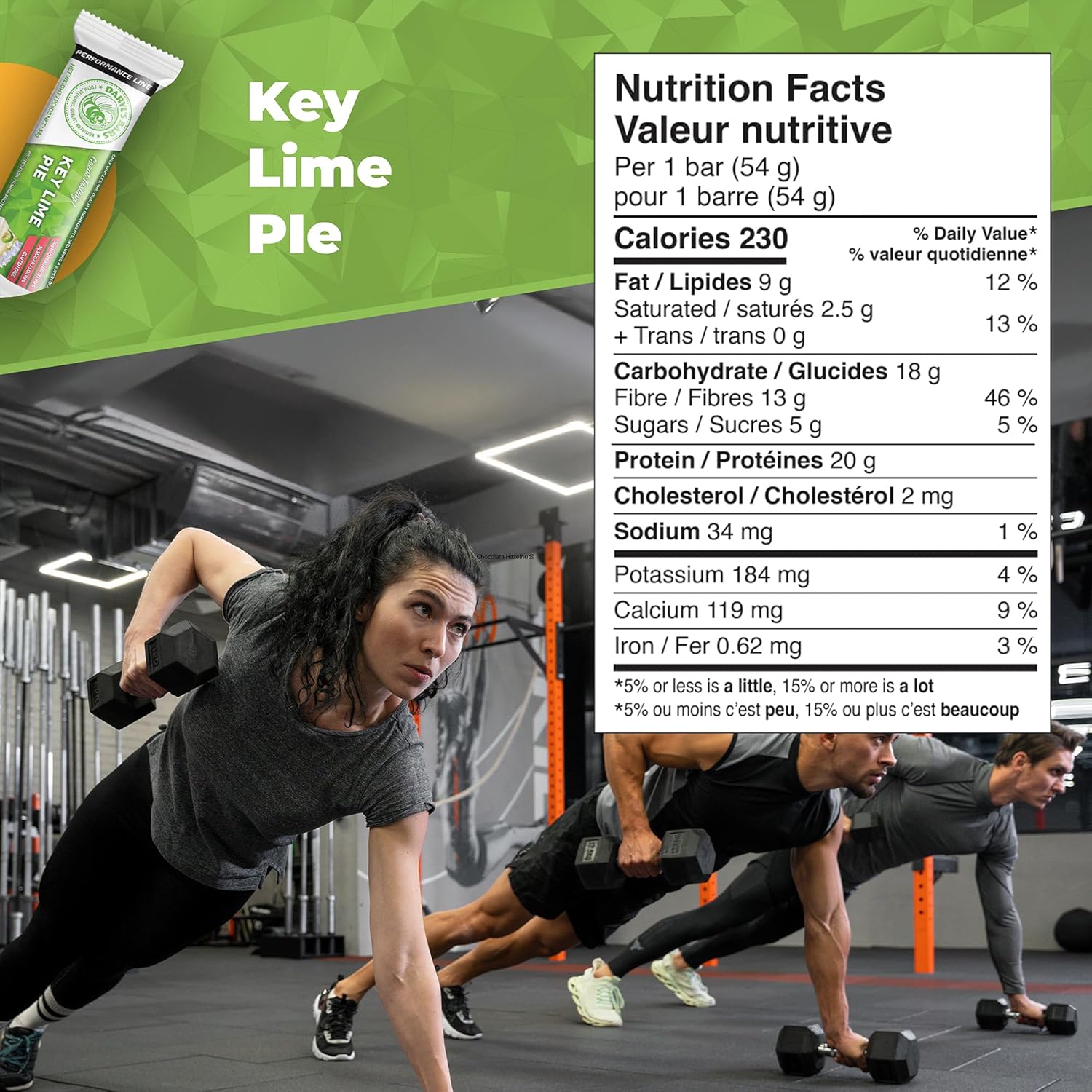 Daryl's Bars, Key Lime Pie On the Go Whey Protein Bars, Gluten Free, 20gr of Protein Snack, Meal Replacement, Pack of 1