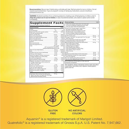 Miniatura 5 de Nature's Way Alive! Max3 Potency Multivitamínico para mujer, vitaminas B de alta potencia, 90 tabletas