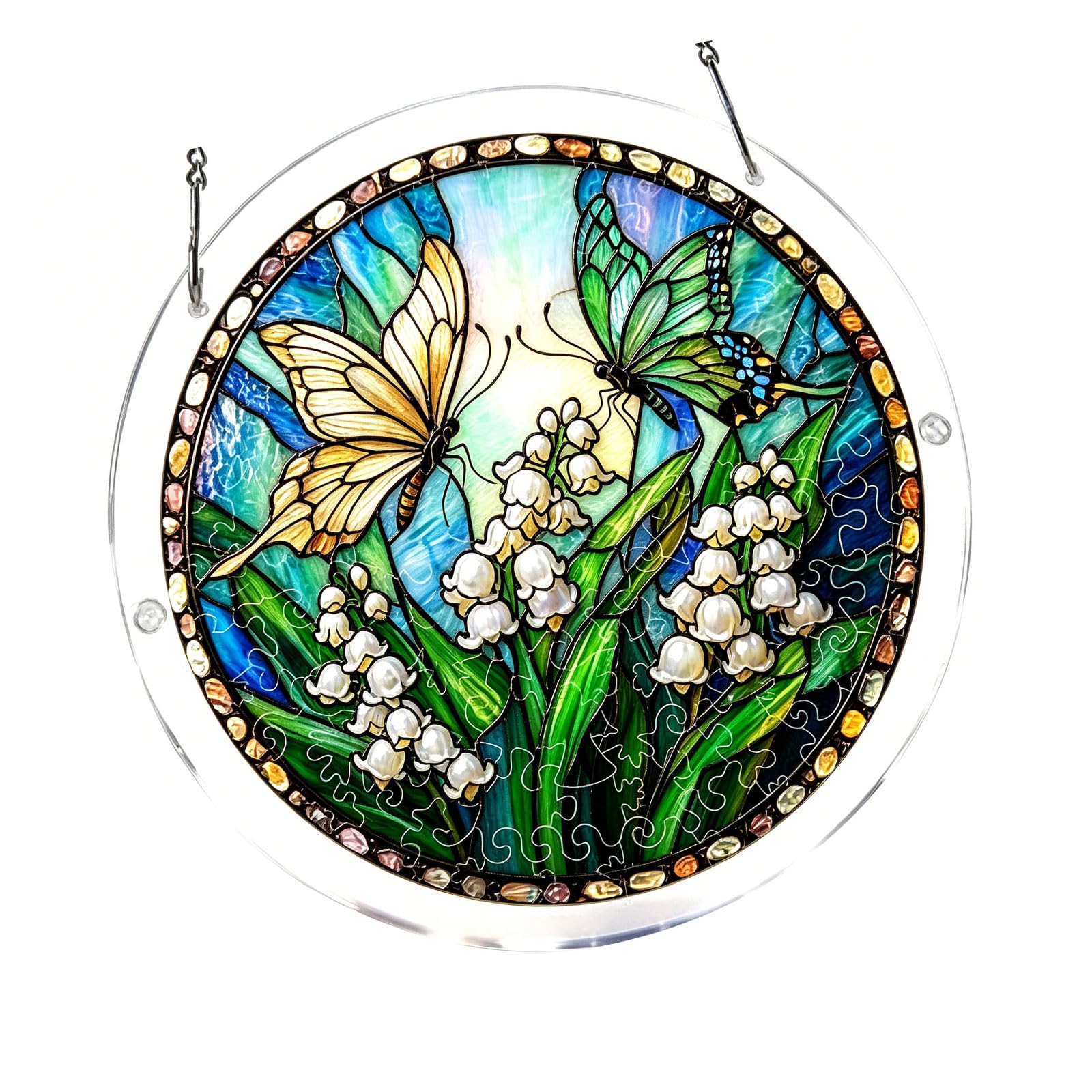 Puzzle Hanging Decoration Decorative Sun Catchers Ornament for Window and Childrens Room Early Childhood Education Toy
