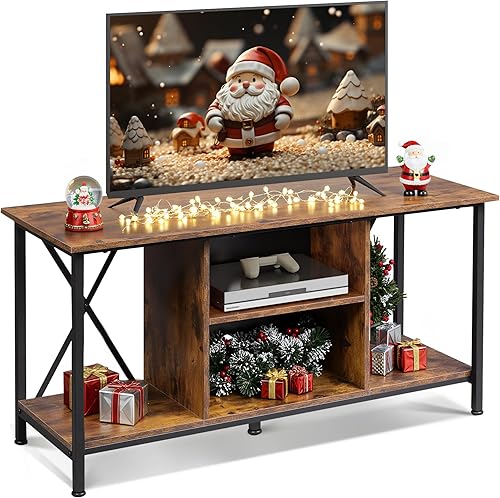 Miniatura 14 de WLIVE Soporte de TV industrial para TV de hasta 45 pulgadas, centro de entretenimiento con marco de metal resistente, consola multimedia compacta