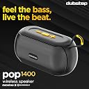 Dubstep Pop 1400 Portable Bluetooth Speaker | 14W Loud Sound, Deep Bass with XBASS, 16 Hrs Playtime, TWS Stereo Pairing, 52mm Driver, Splash-Resistant, Carry Strap (Black) gallery image