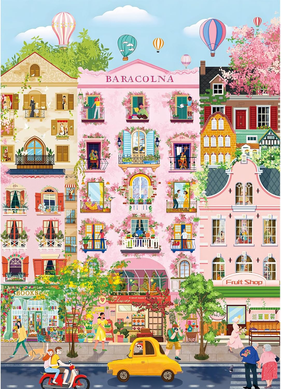 Romantic Street Scene Jigsaw Puzzles for Adults 1000 Pieces, Interlock Perfectly No Dust, Impossible Difficult Hard Fun 1000 Piece Jigsaw Puzzles for Adults-1:1 Poster