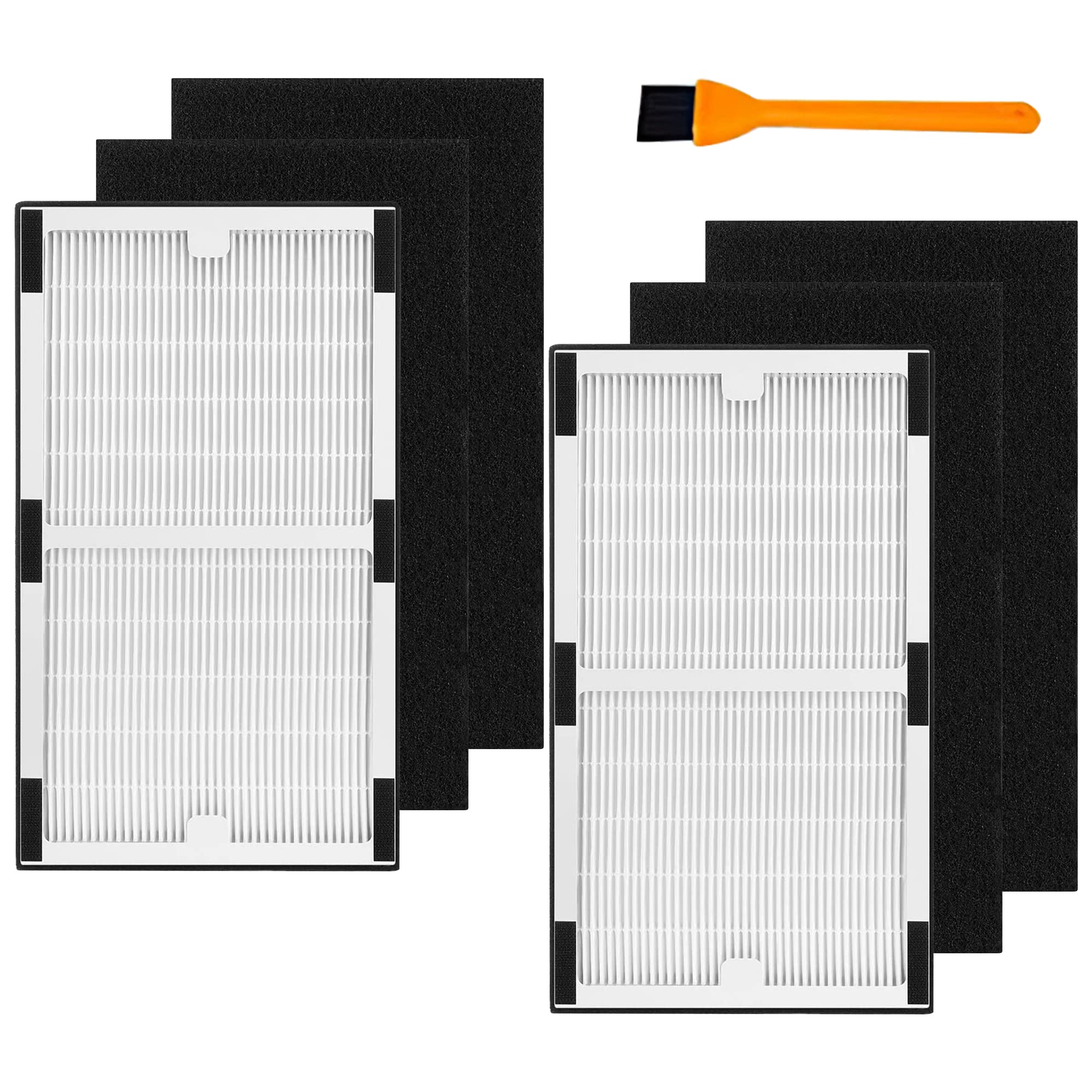 HongfaIdylis Idylis Air Purifier Filter C Replacement Set，2 Pack Hepa & 4 Carbon Filters Set for Idylis Air Purifiers IAP-10-280, IAP-10-200, Part # IAF-H-100C, IAFH100C