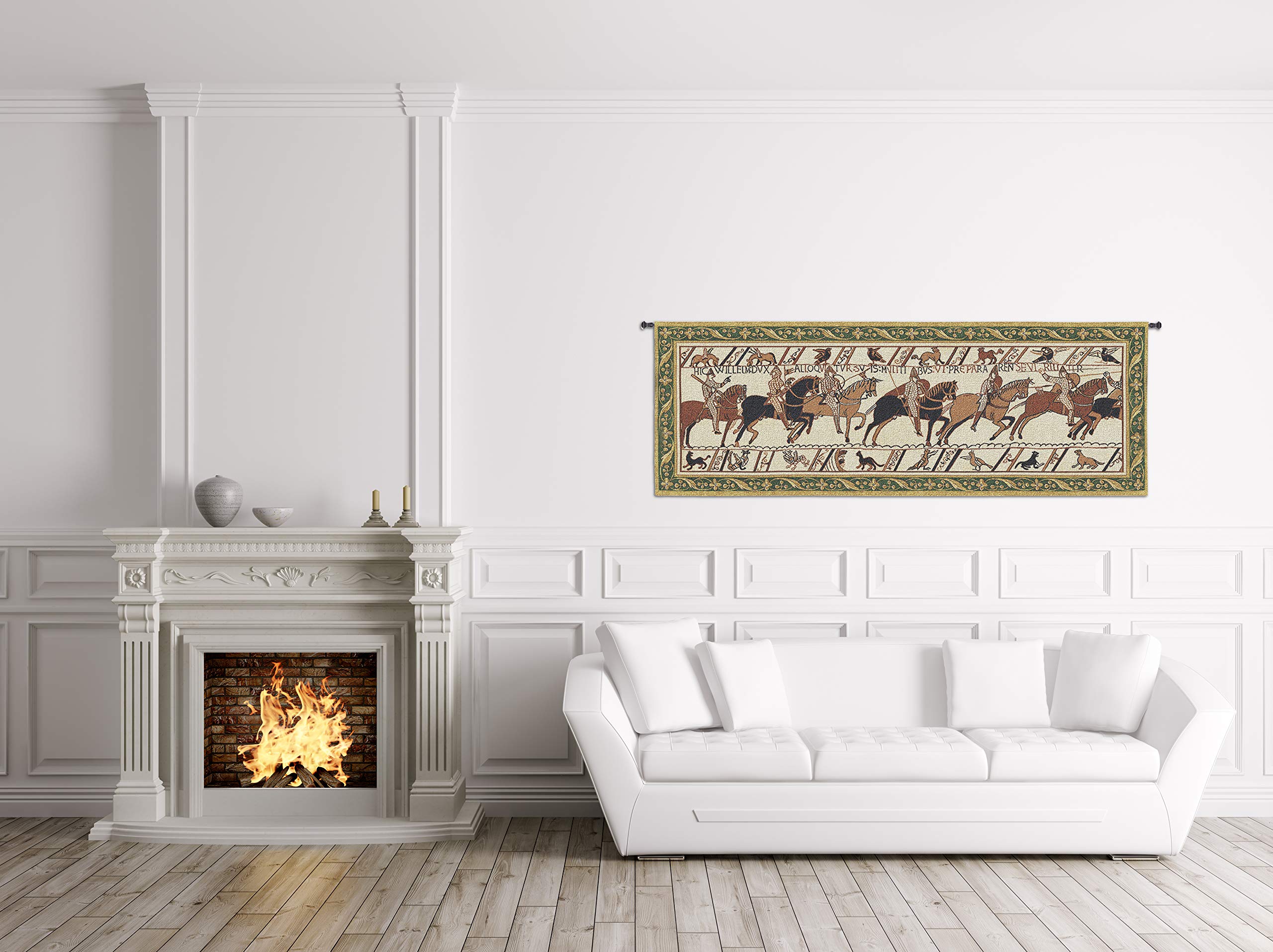 Bayeux Tapestry Historic Masterwork of Norman Conquest of England | Woven Tapestry Wall Art Hanging | Historic Artwork with Border | 100% Cotton USA Size 76x27 - Image 3