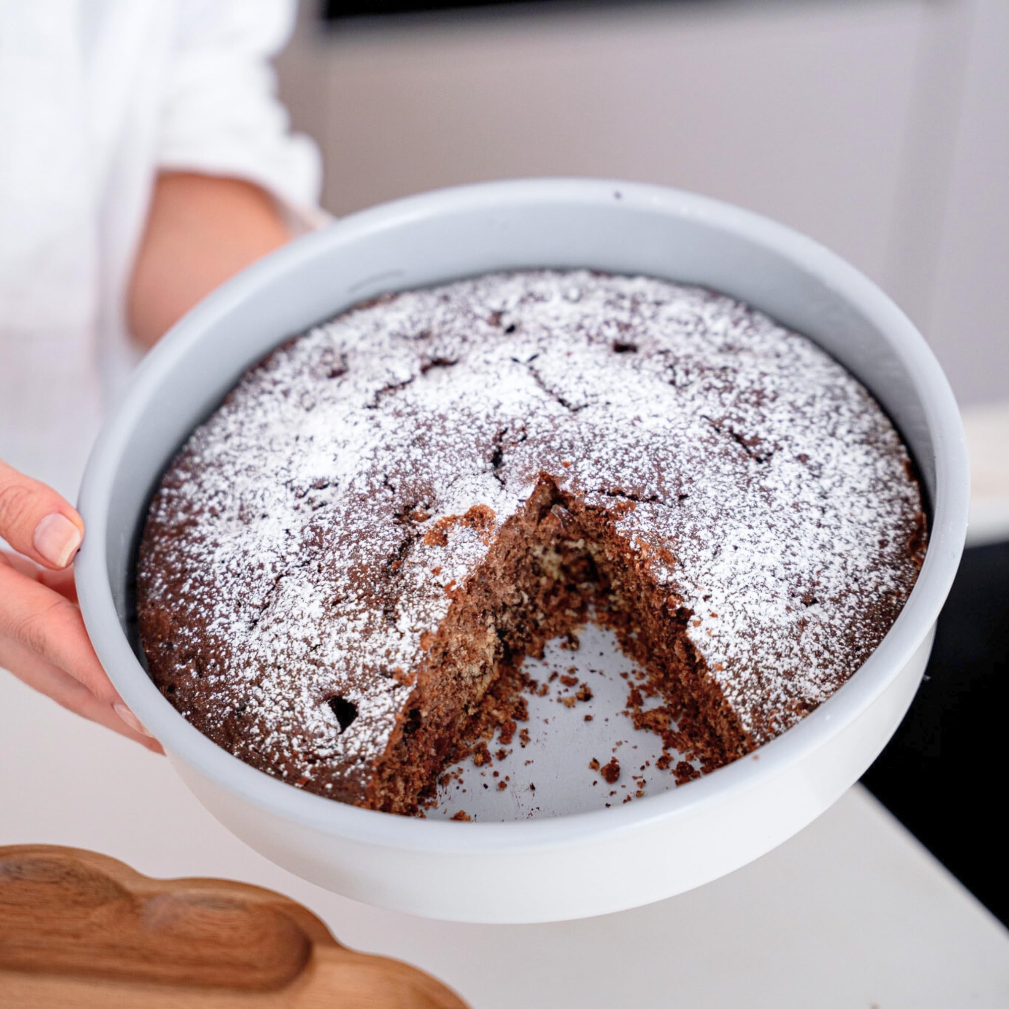 Zoha Backform Set Keramikbeschichtun - 3-teilig Backformen Set Aluminium, Kuchenformen Set rechteckig quadratisch rund - Antihaft Kuchenform Set bis 290°C, Cake Form spülmaschinenfest & PFAS-frei