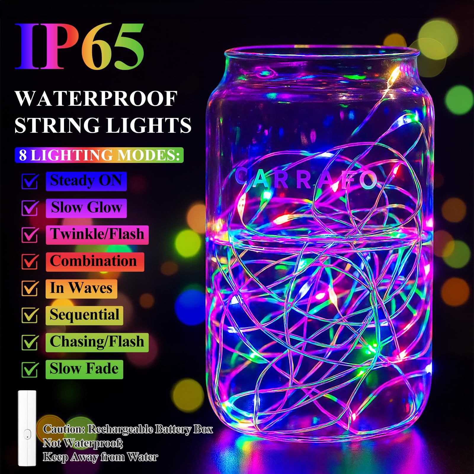 Wiederaufladbare Lippenstift-Lichterkette, batteriebetrieben, Mini-LED-Lichterkette für den Innenbereich, mit Timer für Weinrebe, Schlafzimmer, Weihnachten, Hochzeit, Tafelaufsatz, Dekoration