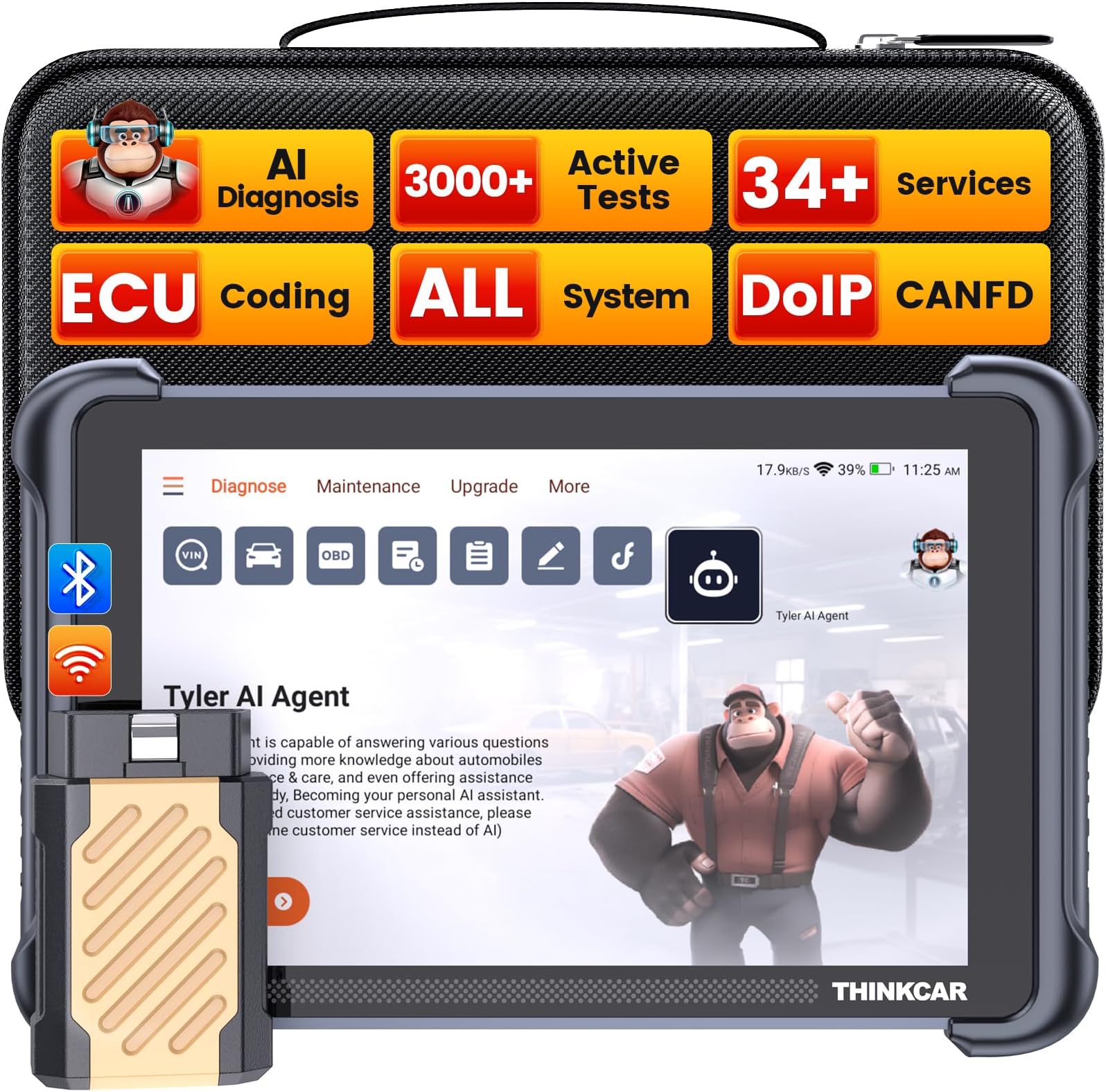 THINKCAR AI+Bidirectional Scan Tool THINKSCAN 689BT Lifetime WiFi Updates