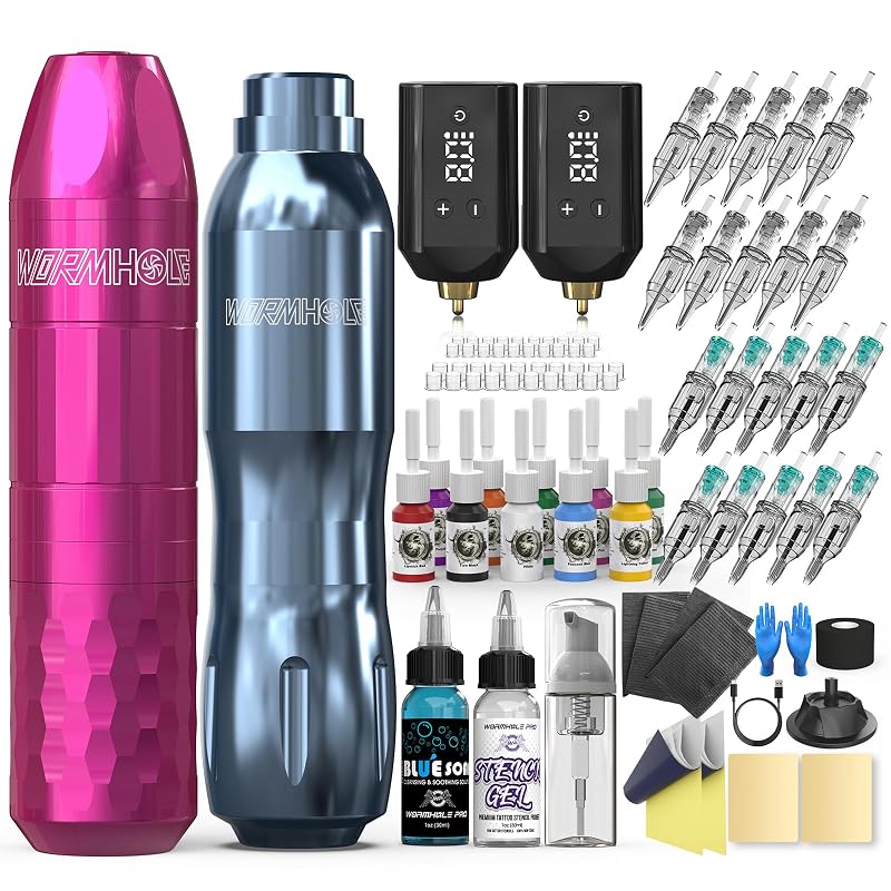 Wormhole Tattoo Kit para Tatuagem sem Fio WTK448 para Prática Inicial