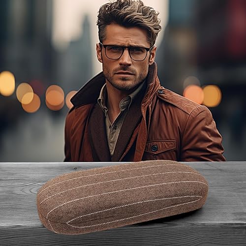 Miniatura 2 de MyEyeglassCase Estuche rígido de concha de almeja para marcos medianos Estuche para gafas de viaje con clase para hombres y mujeres