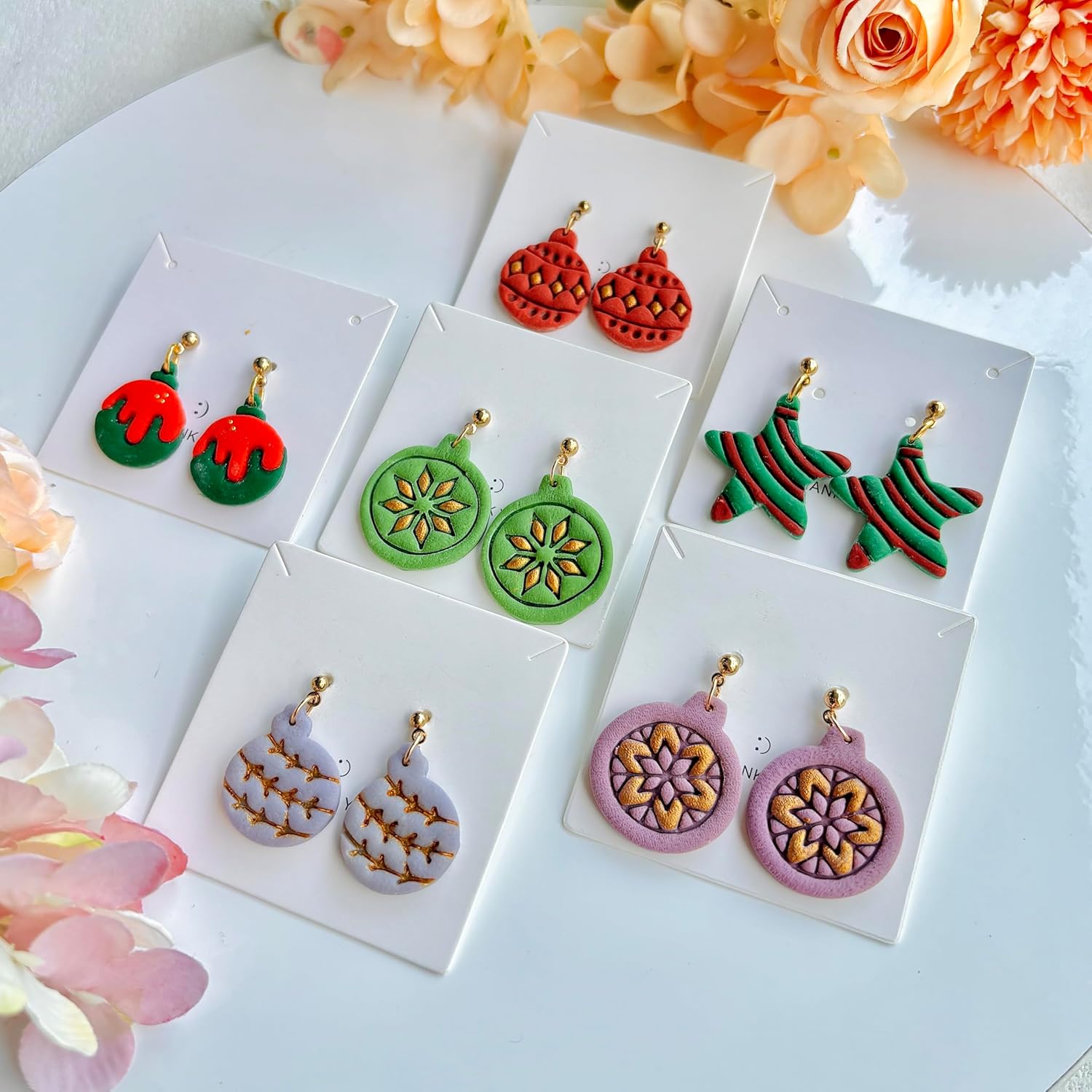 7pcs Christmas Polymer Clay Cutters Set, Clay Cutters for Clay Jewelry, Clay Earring Cutter, Polymer Clay Kit for DIY Tools Jewelry Earrings Making - Image 6