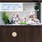 Thermomètre numérique pour réservoir de poisson Thermimètre numérique pour aquarium LED Afficher le thermomètre du réservoir de poisson par défaut HI/LO Capteur de température du réservoir sans fil d'alarme LED Toucher l'écran