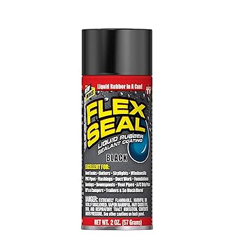 Flex Seal Mini, Black, Stop Leaks Instantly, Waterproof Rubber Spray On Sealant Coating, Travel Size, Perfect for Gutters, Wood, RV, Campers, Roof Repair, Skylights, Windows, and More