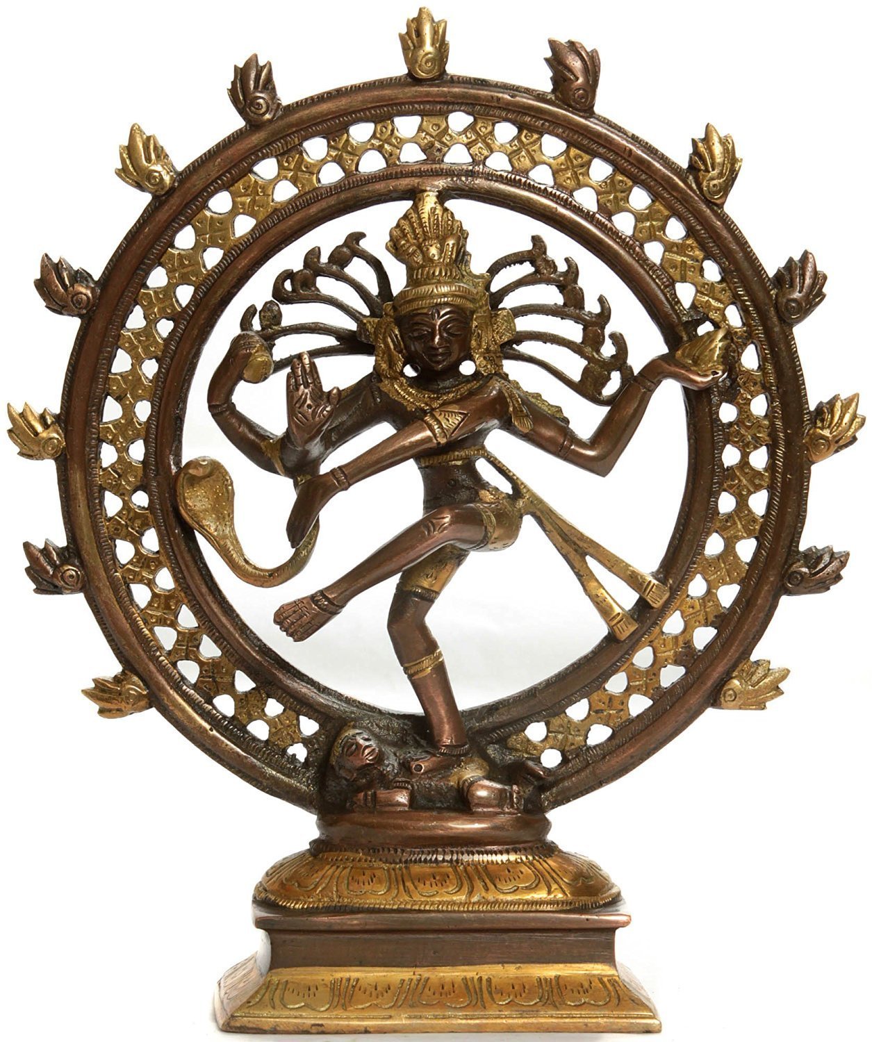 Idol Collections Brass Home Decor Lord Shiva as Nataraja Height : 9.4 Inches