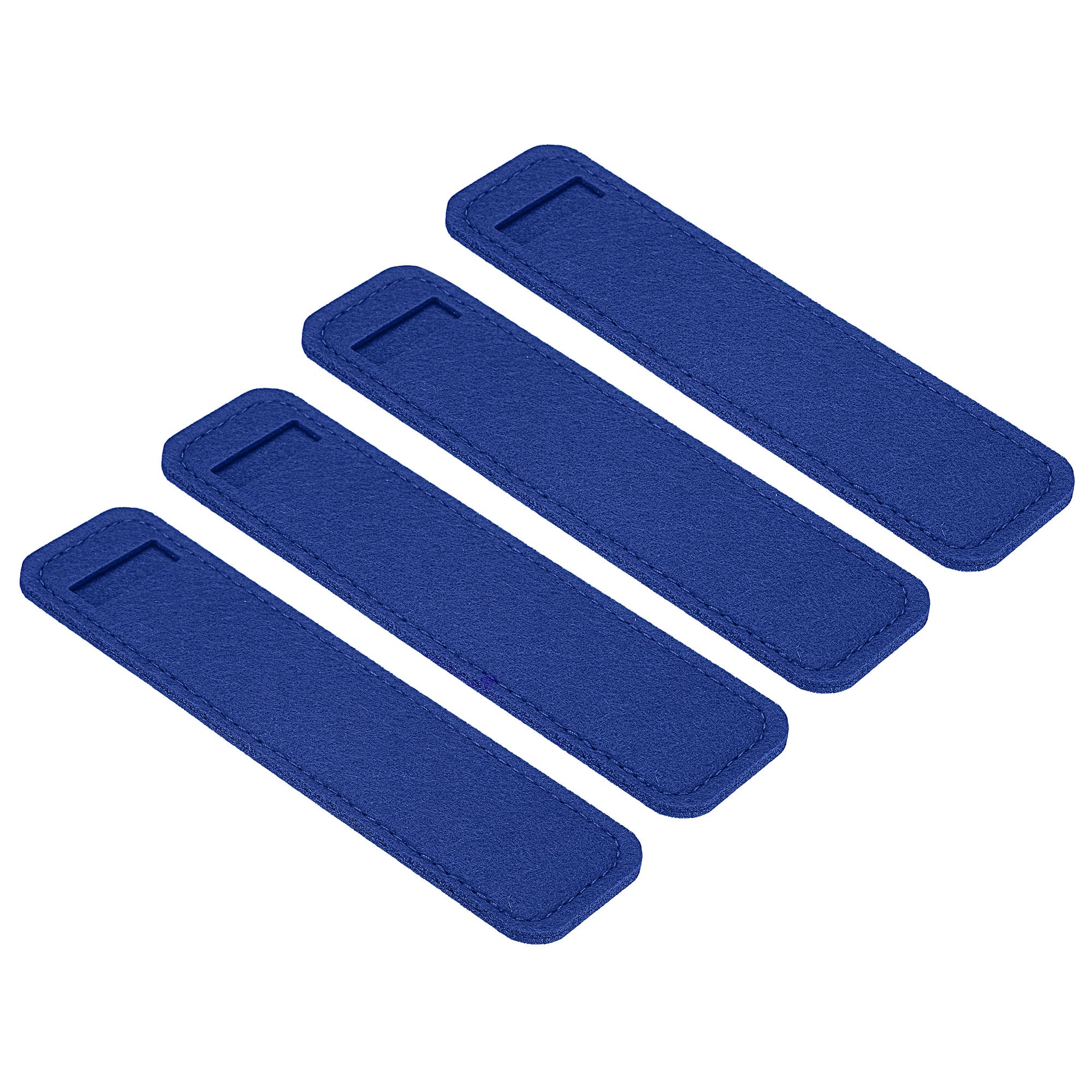 PATIKIL Felt Pen Case 4 Pack Pencil Bag Mini Pocket Protector Storage Sleeve Pouch Holder, Blue