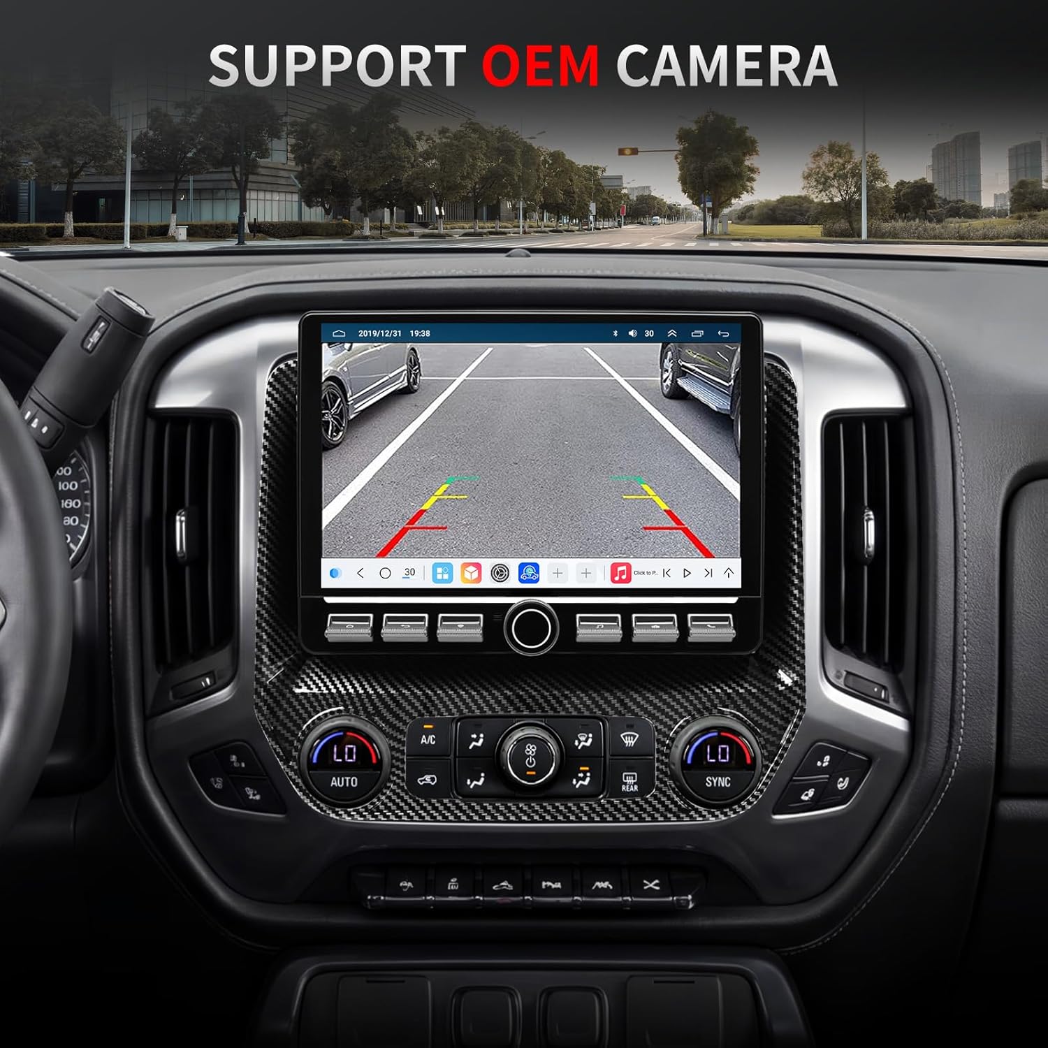 QLED Radio for Chevrolet Chevy Silverado Upgrade 2014 2005 2006 2007 2018 (Bose Sound System) Touch Screen Stereo Replacement,Wireless Carplay Android Auto, 4G Network