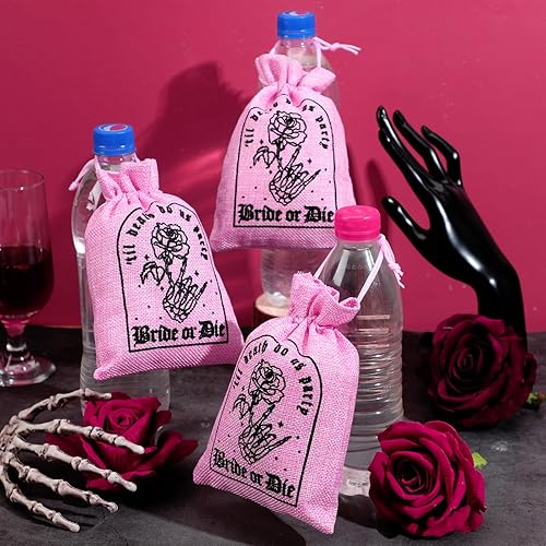 Miniatura 38 de Boao Paquete de 20 bolsas de regalo, decoraciones para despedida de soltero, despedidas de soltera con cordón, suministros de boda para despedida