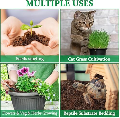 Miniatura 6 de Legigo 50 pellets de fibra de coco orgánico de 1.575 in para plantas, tierra comprimida de fibra de coco, pellets de fibra de coco para plantar,