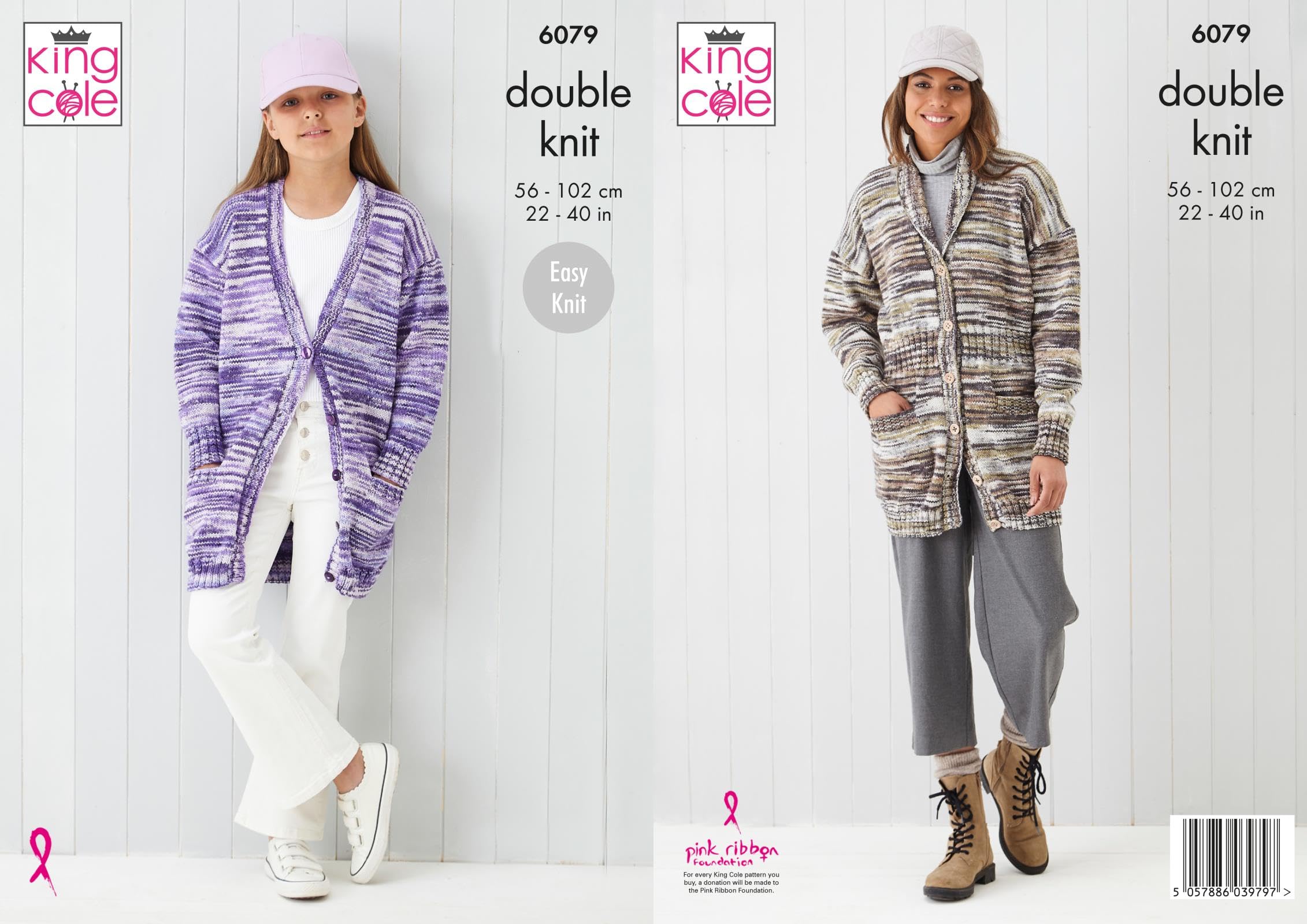King Cole Girls Camouflage Dk Knitting Pattern 6079, Cardigans For Kids, Teenagers, Women, 22 - 40 Inches - Easy