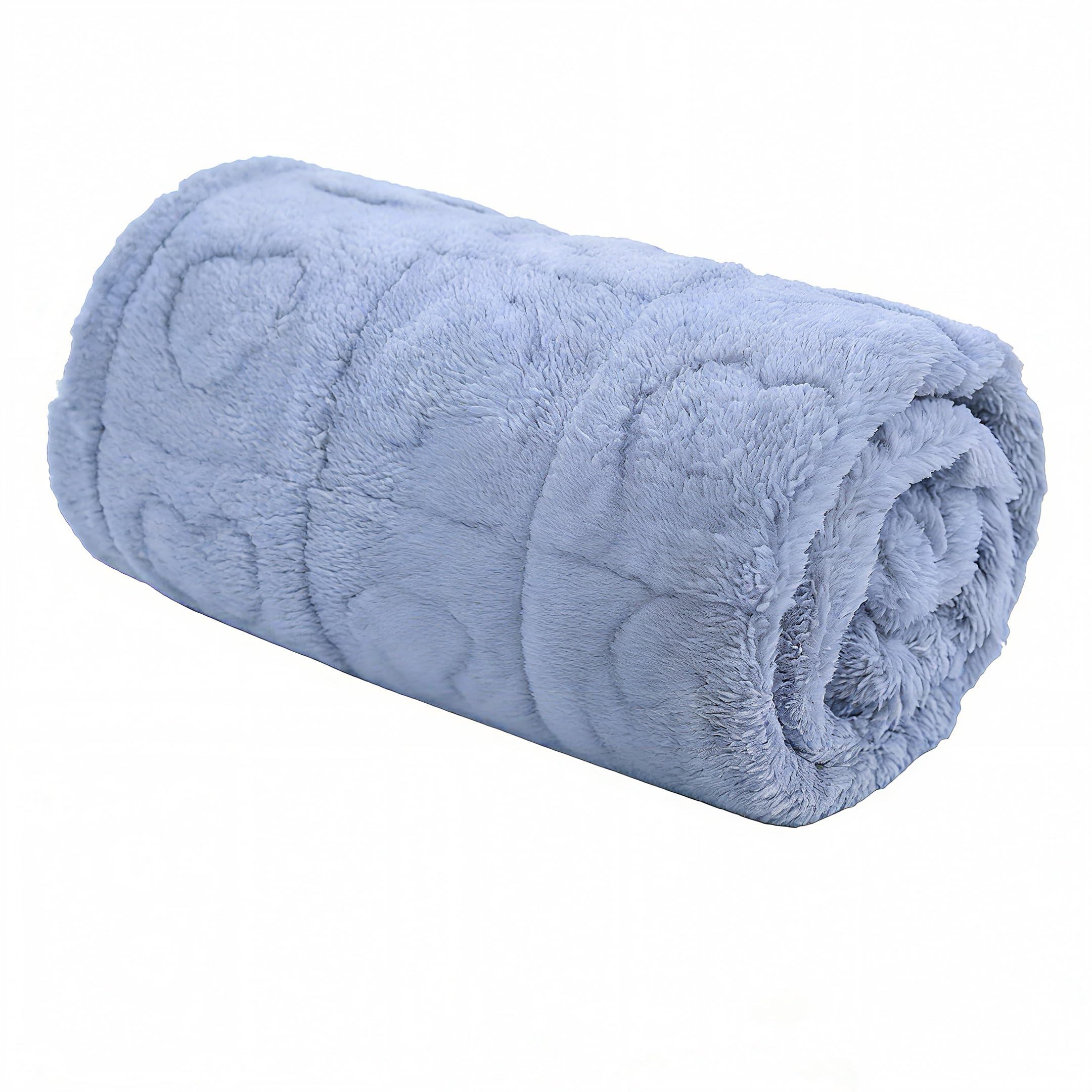 BAISEBAOFU Fleece Baby Blanket Heart Checkered, 30"X40" Super Soft Cozy Warm Sherpa Blanket for Girls Boys, Baby Essentials Newborn (Blue)