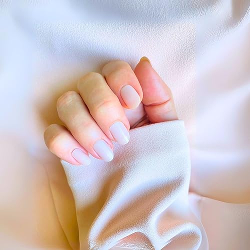 Miniatura 2 de Tiras adhesivas de gel para uñas, color rosa nude, kit de calcomanías UV de gel semicurado