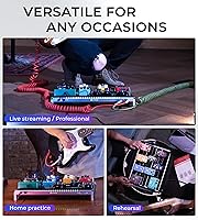 Vista 7 de Vangoa Pedalera de guitarra con fuente de alimentación aislada, PD-M de aluminio de una pieza doblada portátil plegable pedalera de guitarra
