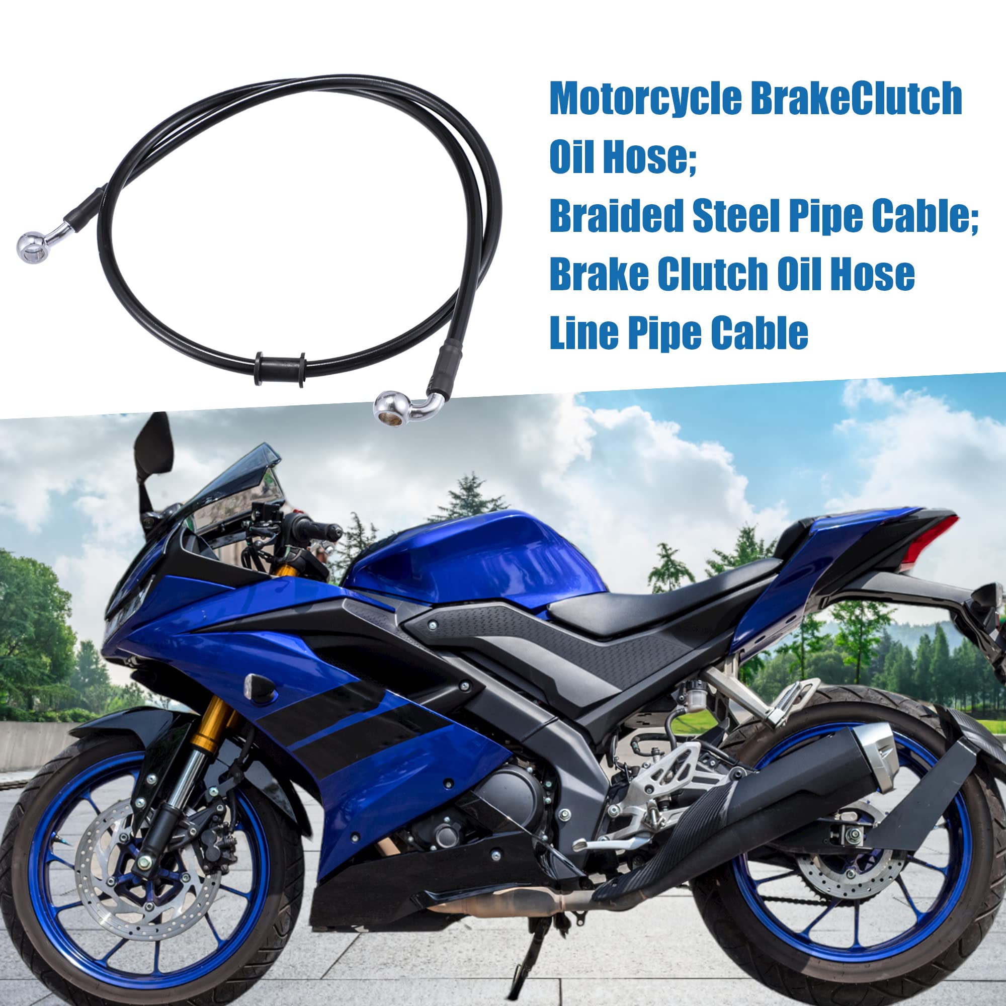 A ABSOPRO Moto Freno Frizione Olio Tubo 100cm AN3 M10 Linea Cavo Montaggio