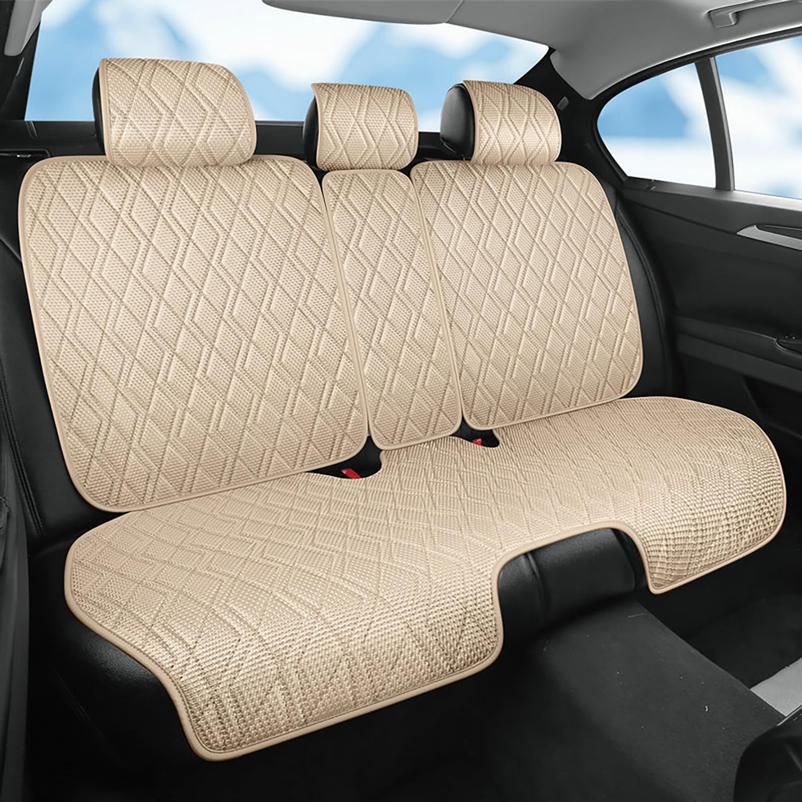 Cuscino Sedile Auto per Peugeot RCZ 2009-2015 Comodo | coprisedili traspirante imbottitura antiscivolo teli protezione lino estivo fodera ergonomico fresco lavabile tappetino