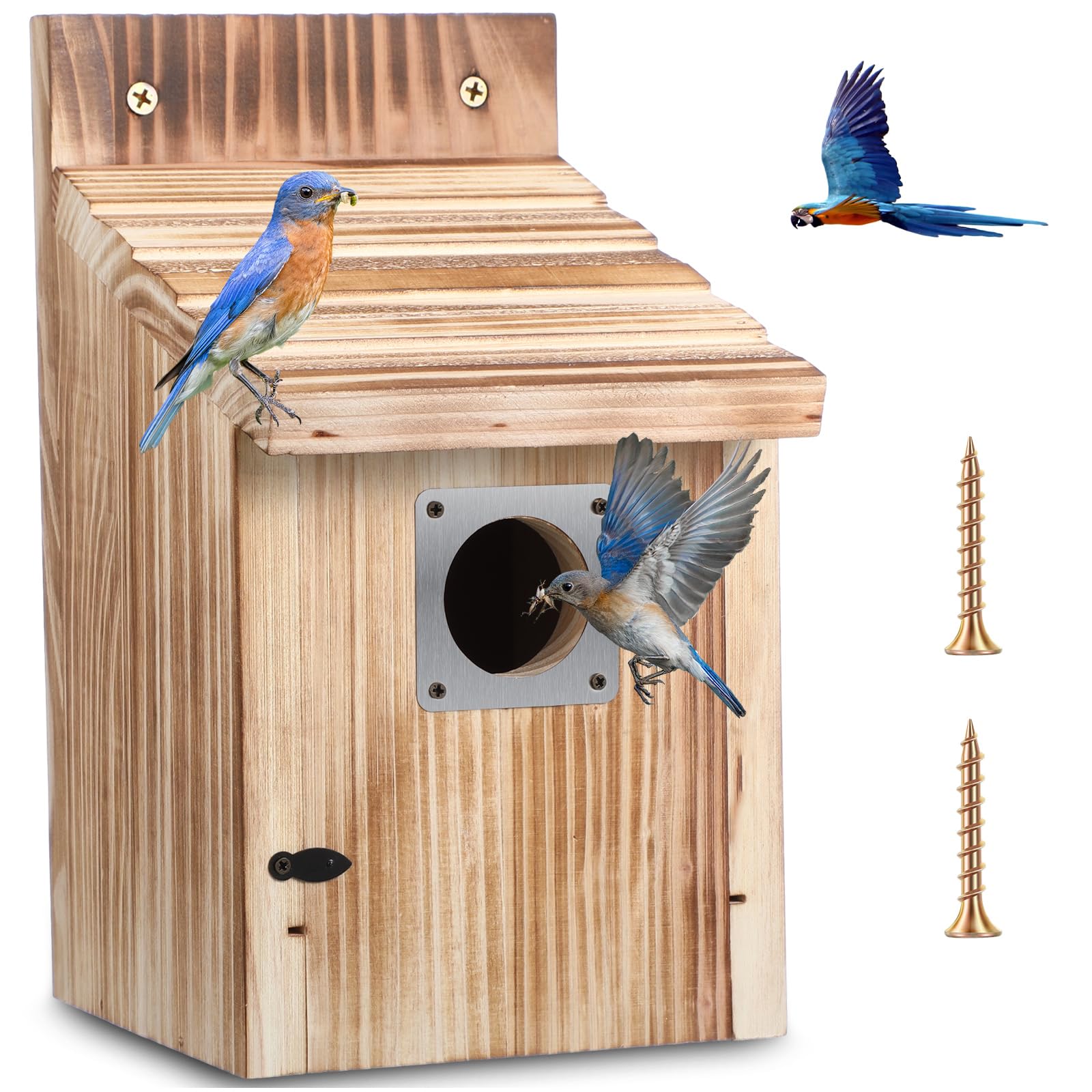 田舎の社畜　レア 完動 BlueMicrophones BlueBird Amazon.com : Dreyoo 1 Pack Cedar Bluebird Box Houses for Outside
