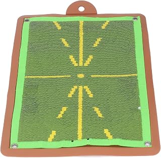 Azusumi Swing Golfing Practice Hitting Mat with Pin Buckle, Silicone Golfing Training Pad for Outdoor Socializing