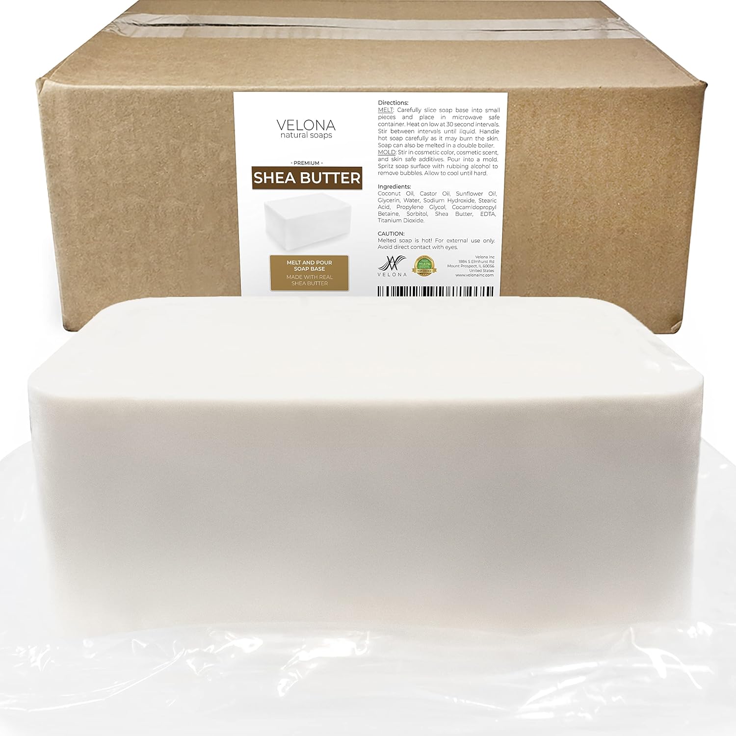 velona 25 LB Shea Butter Melt and Pour Soap Base Bulk