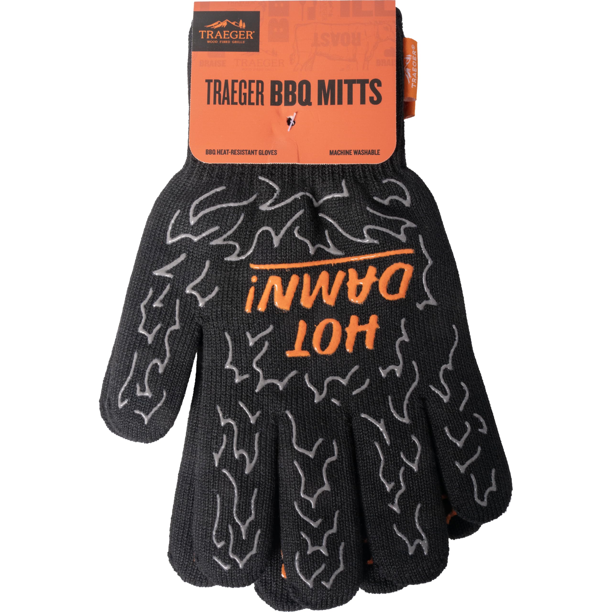 Traeger Gants de Four résistants à la Chaleur avec poignée en Silicone pour Barbecue, pâtisserie, Cuisine, sonde Chaude – Taille Unique