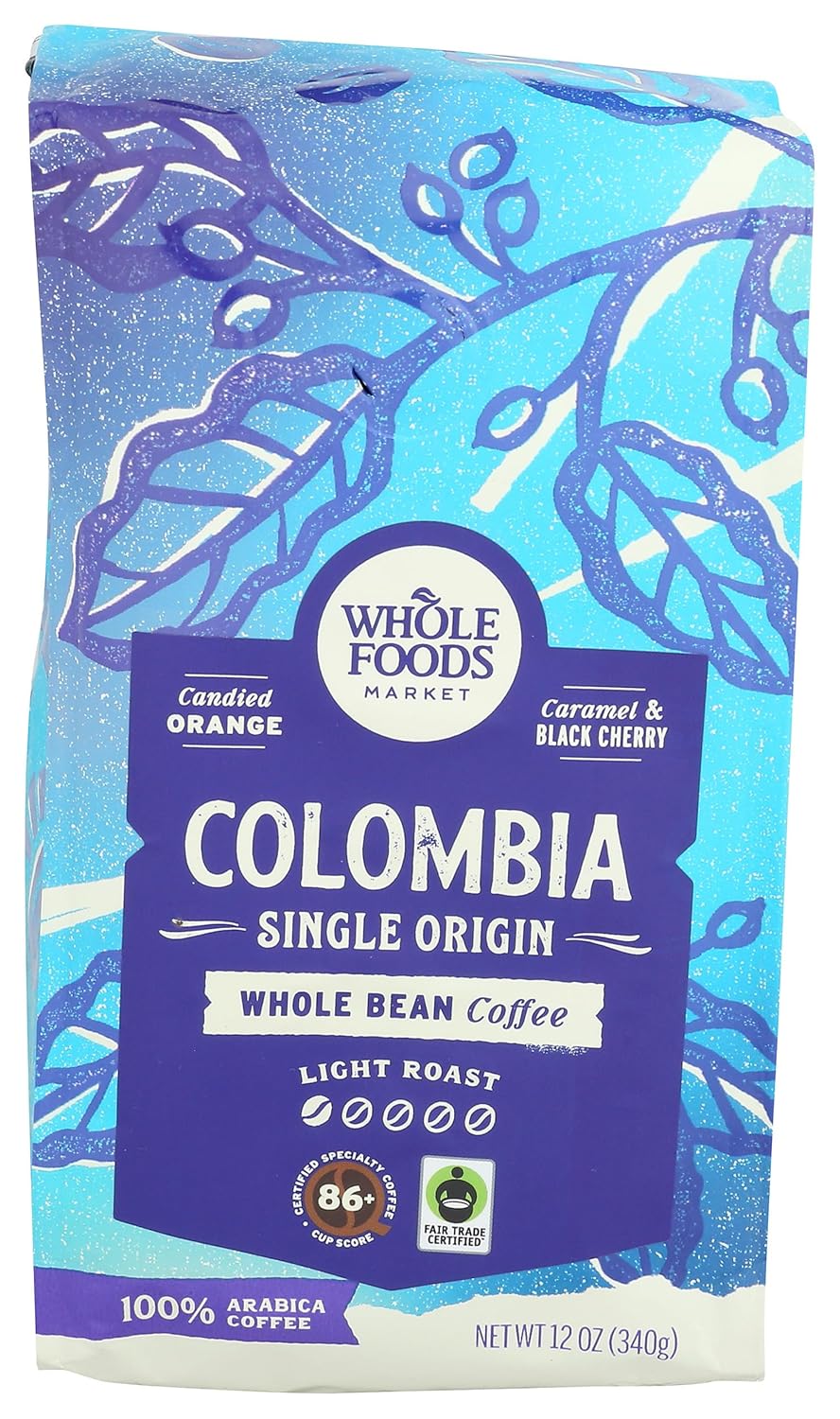 WHOLE FOODS MARKET Whole Bean Colombia Coffee, 12 OZ