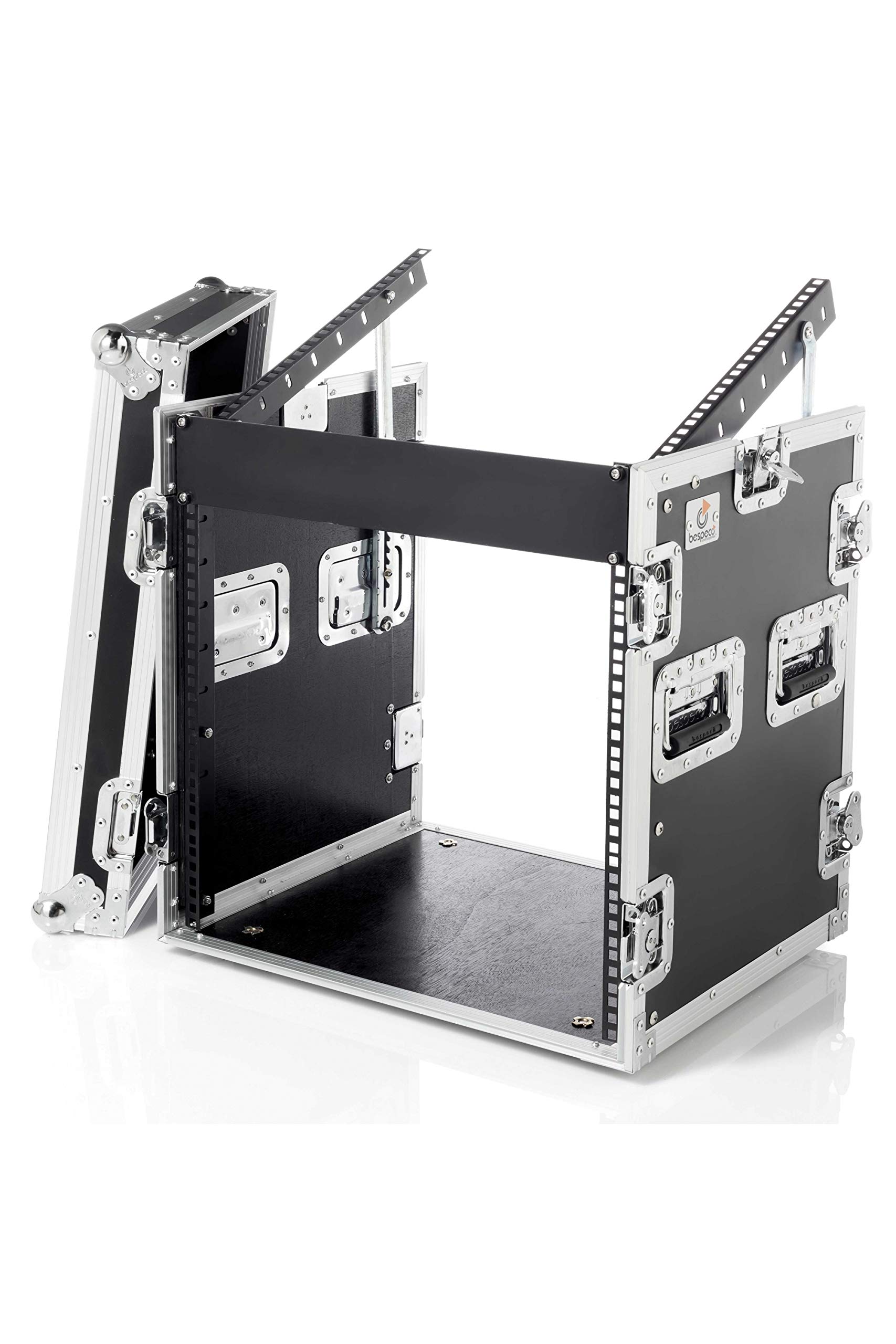 Bespeco CROMIX8P Flight Wooden Case 9 mm with Mixer, 8 units and 8 Tops, Depth 42 cm