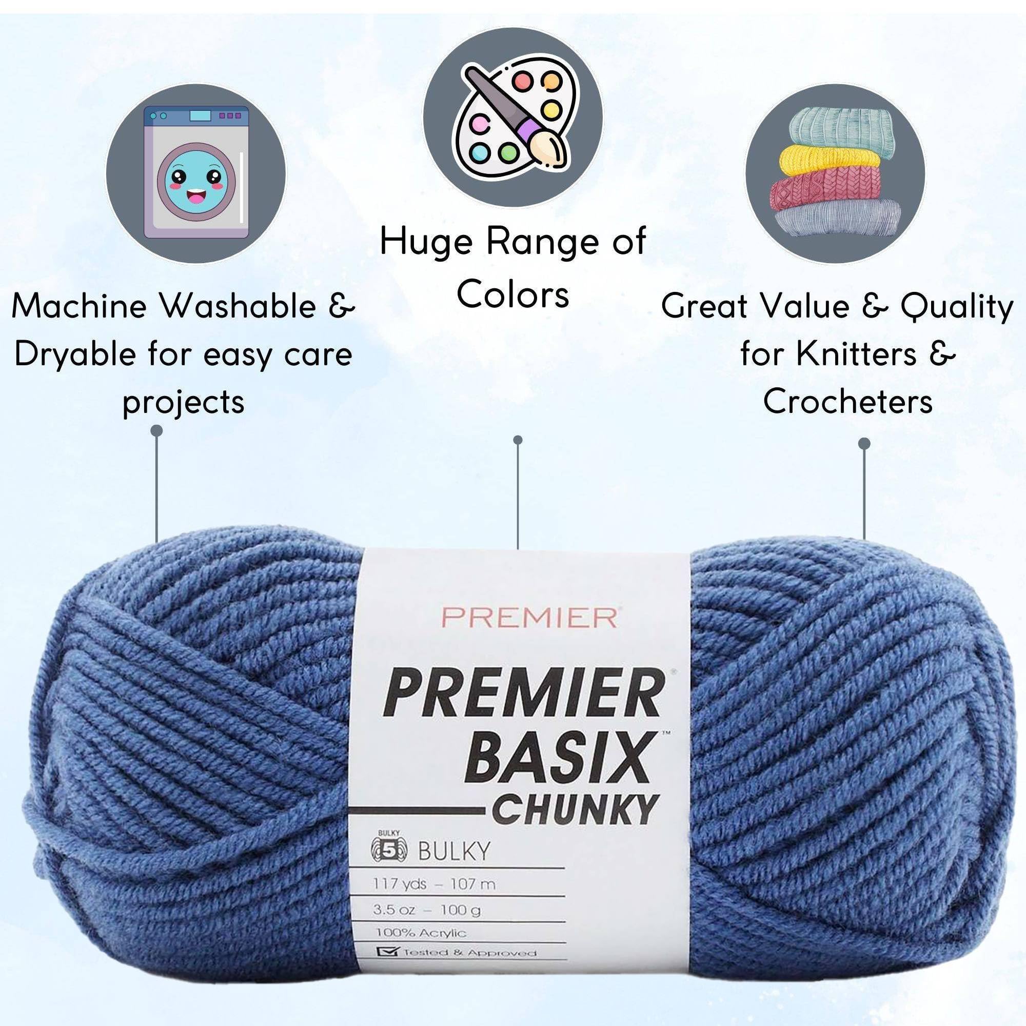 New Craft Supplies > Plum - Premier Yarns Basix Chunky Yarn: A Cherry