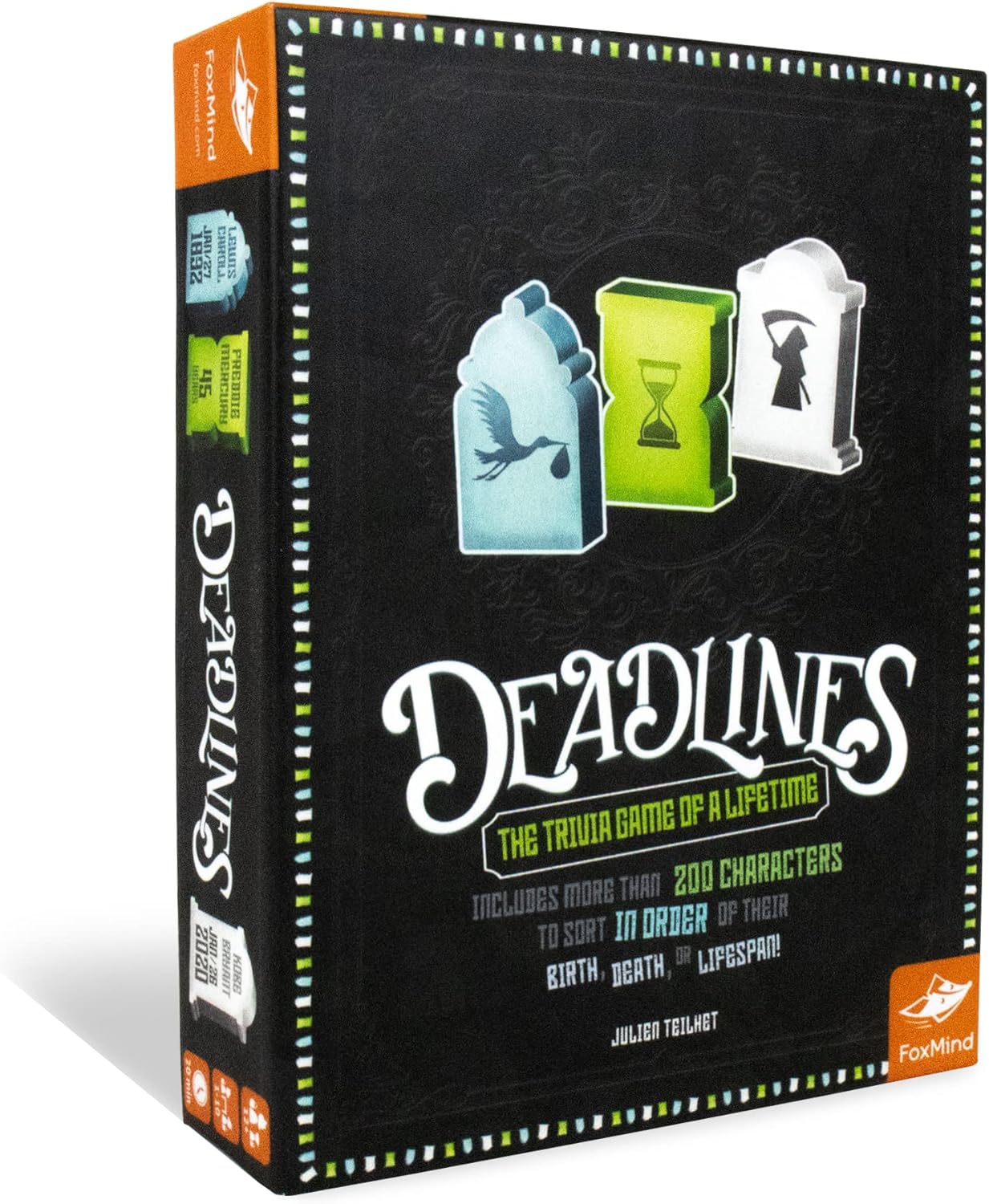Foxmind Games Deadlines Trivia Card Game, Pop Culture Game for up to