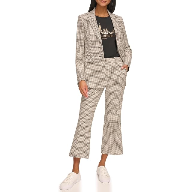 Karl Lagerfeld Womens Pattern Blazer