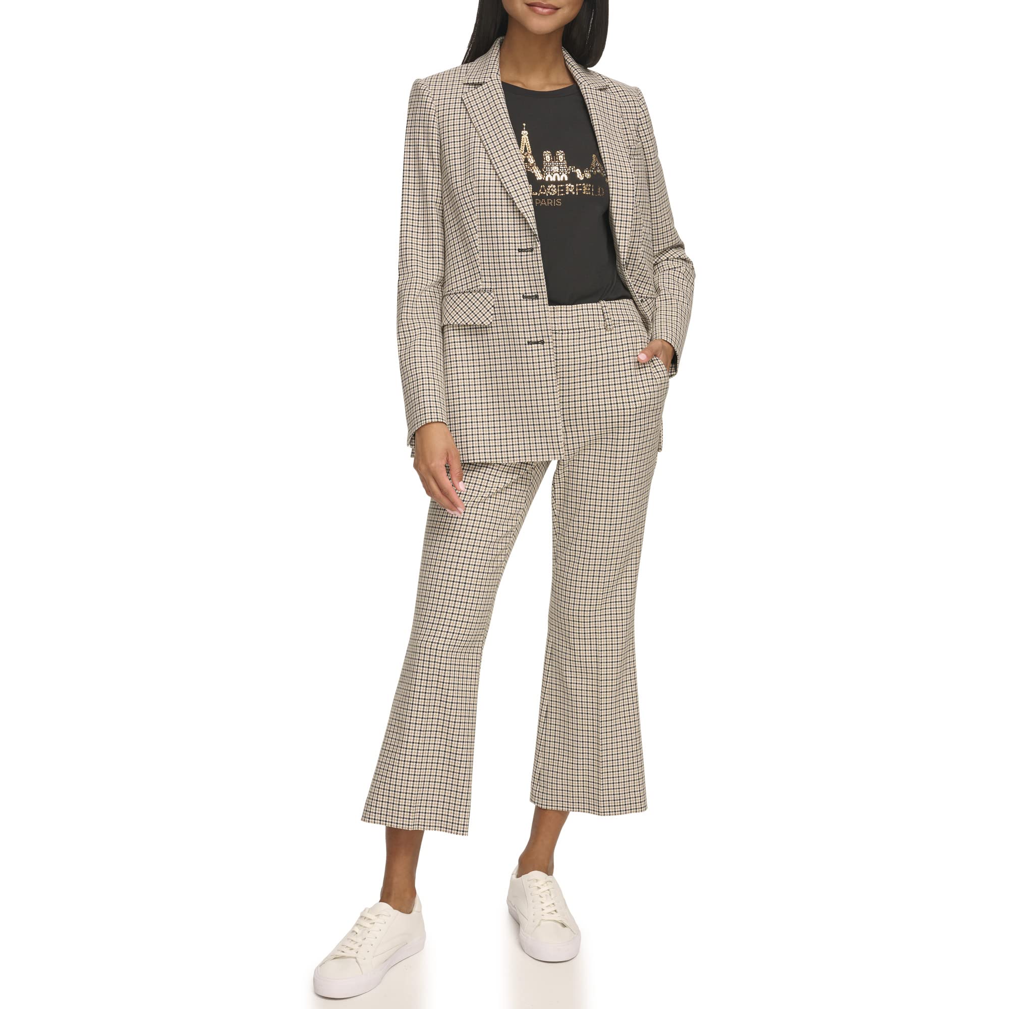 Karl Lagerfeld Womens Pattern Blazer