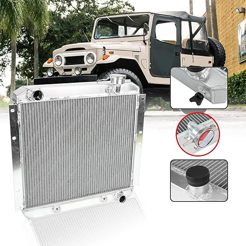 Miniatura 2 de DPI180 Radiador de aluminio de 3 filas compatible con Toyota Land Cruiser 1958-1984 FJ40 FJ45 Series L6 ATMT