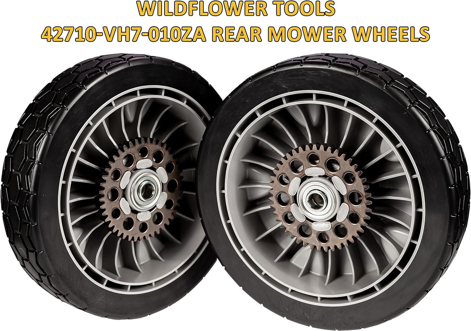 42710-VH7-010ZA Rear Mower Wheels for Honda HRR216, HRX217 (Set of 2)
