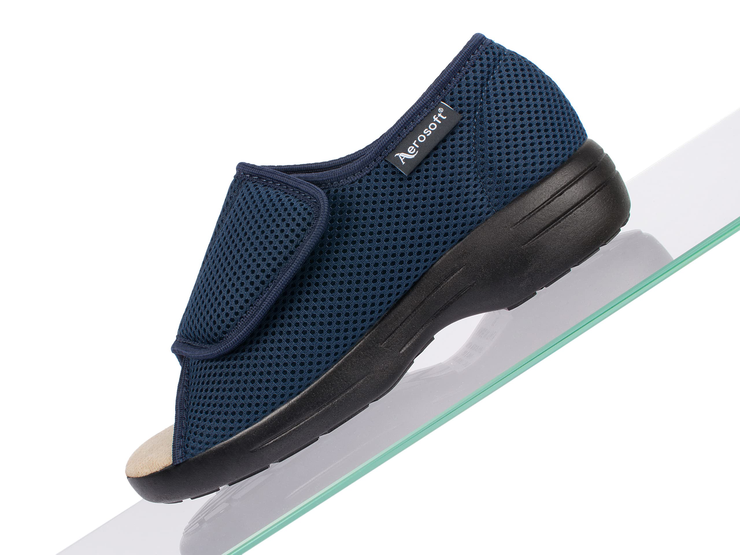 Aerosoft Sandalia de rehabilitación Stretch 14 para mujer y hombre, cierre de velcro, ancho G-H, antideslizante